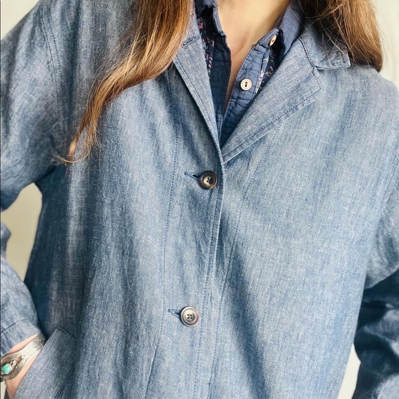 Denim Car Coat - Picture 2 of 6